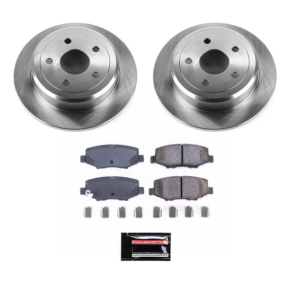 PowerStop OE Stock Replacement Low-Dust Ceramic Brake Pad and Rotor Kit