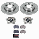 PowerStop OE Stock Replacement Low-Dust Ceramic Brake Pad, Rotor and Caliper Kit
