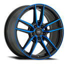 17x8 Konig Myth Gloss Black/Blue Tint 5x114.3 5x4.5 ET43 Wheel Rim