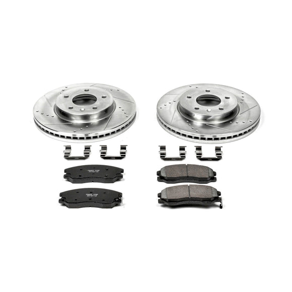 PowerStop Z23 Daily Driver Carbon-Fiber Ceramic Brake Pad and Drilled & Slotted