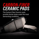 PowerStop Z36 Truck And Tow Carbon-Fiber Ceramic Brake Pads With Hardware