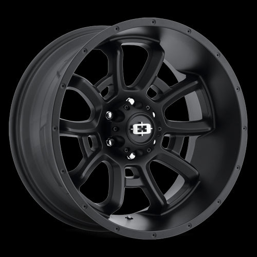 20x10 Vision 415 Bomb Satin Black 8x165.1 8x6.5 ET-25 Wheel Rim