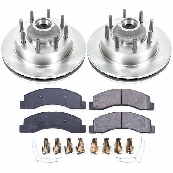 PowerStop OE Stock Replacement Low-Dust Ceramic Brake Pad and Rotor Kit