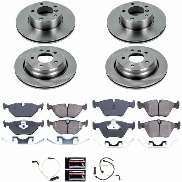 PowerStop OE Stock Replacement Low-Dust Ceramic Brake Pad and Rotor Kit