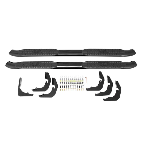 Westin PRO TRAXX 4 Oval Nerf Step Bars Powder Coated Wrinkled Black 21-23315