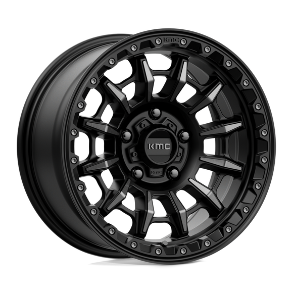 17X9 KMC KM547 CARNAGE Satin Black With Gray Tint 6X139.7 ET0 wheel/rim