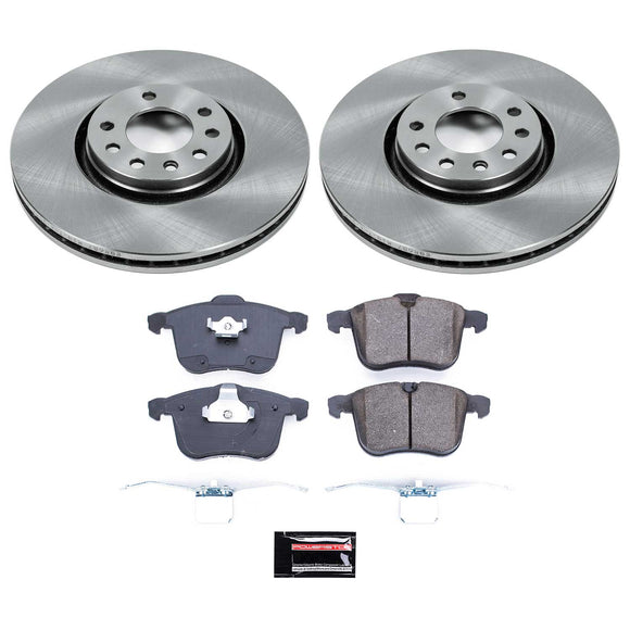PowerStop OE Stock Replacement Low-Dust Ceramic Brake Pad and Rotor Kit