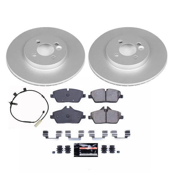 PowerStop Genuine Geomet Coated Rotor and Carbon-Fiber Ceramic Brake Pad Kit