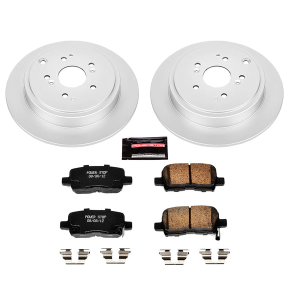 PowerStop Genuine Geomet Coated Rotor and Low-Dust Ceramic Brake Pad Kit