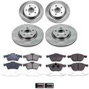PowerStop OE Stock Replacement Low-Dust Ceramic Brake Pad and Rotor Kit