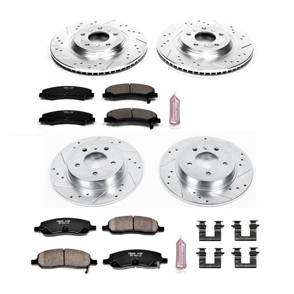 PowerStop Z23 Daily Driver Carbon-Fiber Ceramic Brake Pad and Drilled & Slotted