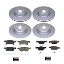 PowerStop Genuine Geomet Coated Rotor and Low-Dust Ceramic Brake Pad Kit