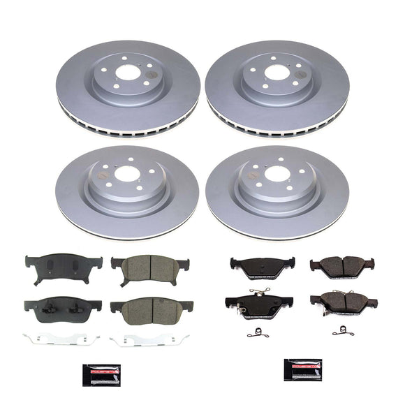 PowerStop Genuine Geomet Coated Rotor and Low-Dust Ceramic Brake Pad Kit