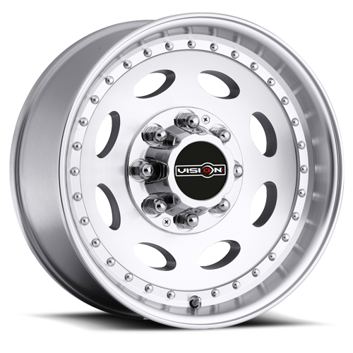 19.5x7.5 Vision 81 Heavy Hauler Machined Wheel 8x165.1 ET0 CB125.2