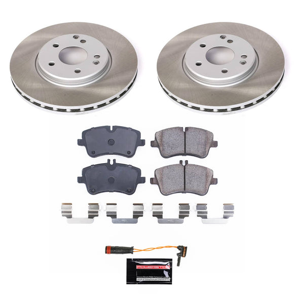 PowerStop Semi-Coated Rotor and Low-Dust Ceramic Brake Pad Kit