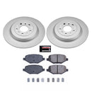 PowerStop Genuine Geomet Coated Rotor and Low-Dust Ceramic Brake Pad Kit