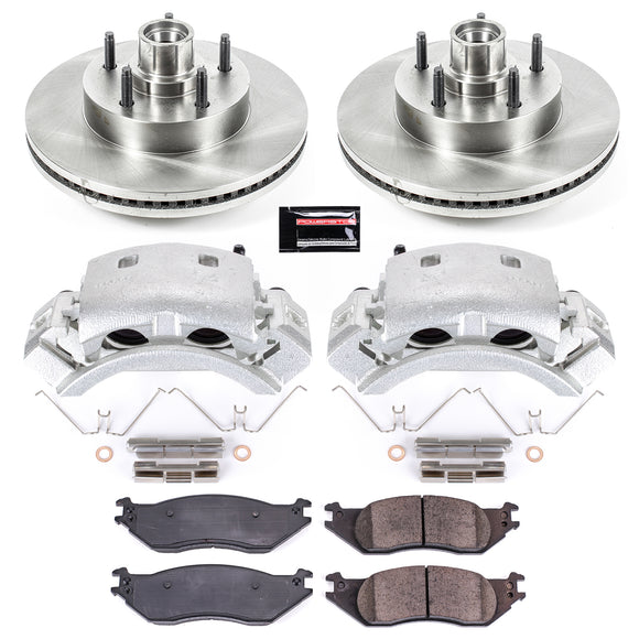PowerStop OE Stock Replacement Low-Dust Ceramic Brake Pad, Rotor and Caliper Kit