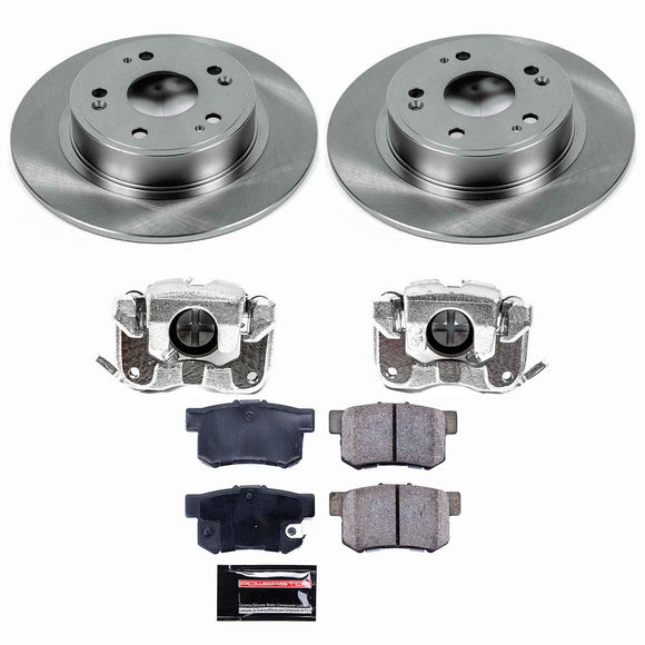 PowerStop OE Stock Replacement Low-Dust Ceramic Brake Pad, Rotor and Caliper Kit