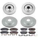 PowerStop Genuine Geomet Coated Rotor and Low-Dust Ceramic Brake Pad Kit