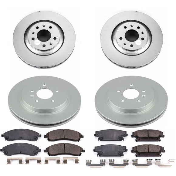 PowerStop Genuine Geomet Coated Rotor and Low-Dust Ceramic Brake Pad Kit