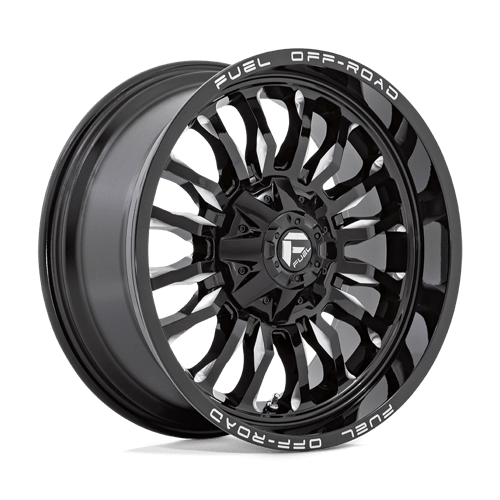 20X10 Fuel 1PC D795 ARC Gloss Black Milled 8X165.1 8X6.5 ET-18 Wheel Rim