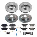 PowerStop OE Stock Replacement Low-Dust Ceramic Brake Pad and Rotor Kit