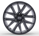 20x10 Mudder Trucker MT704 Asphalt Black Milled 6x139.7 6x5.5 ET-24 Wheel