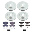 PowerStop Genuine Geomet Coated Rotor and Low-Dust Ceramic Brake Pad Kit