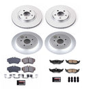 PowerStop Genuine Geomet Coated Rotor and Low-Dust Ceramic Brake Pad Kit