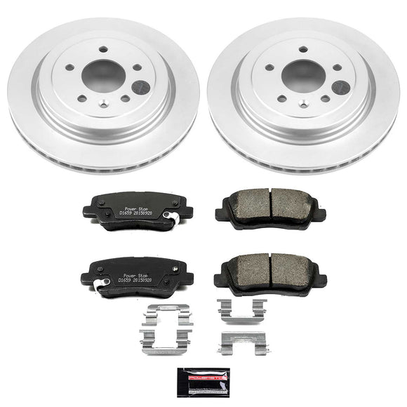 PowerStop Genuine Geomet Coated Rotor and Low-Dust Ceramic Brake Pad Kit