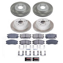 PowerStop Semi-Coated Rotor and Low-Dust Ceramic Brake Pad Kit
