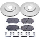 PowerStop Genuine Geomet Coated Rotor and Low-Dust Ceramic Brake Pad Kit