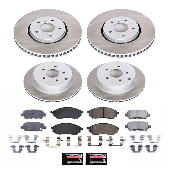 PowerStop Semi-Coated Rotor and Low-Dust Ceramic Brake Pad Kit