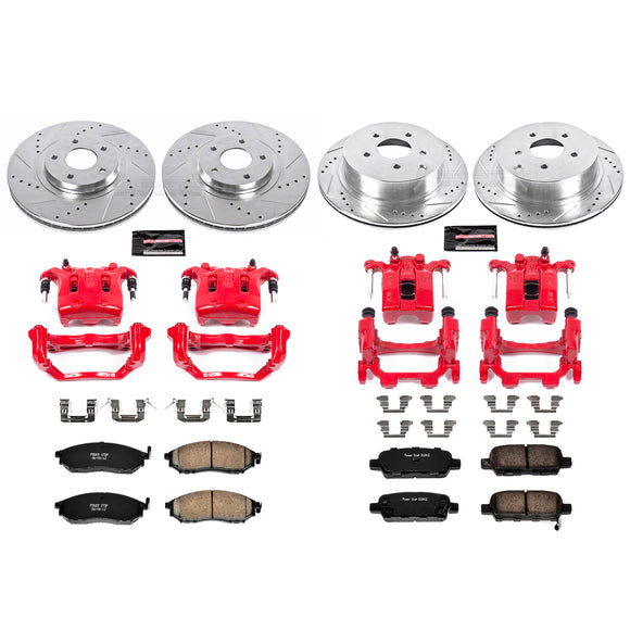 PowerStop Z23 Daily Driver Carbon-Fiber Ceramic Pads Drilled & Slotted Rotor & C