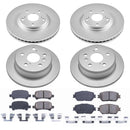 PowerStop Genuine Geomet Coated Rotor and Low-Dust Ceramic Brake Pad Kit