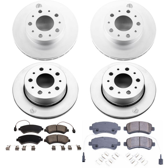 PowerStop Genuine Geomet Coated Rotor and Low-Dust Ceramic Brake Pad Kit