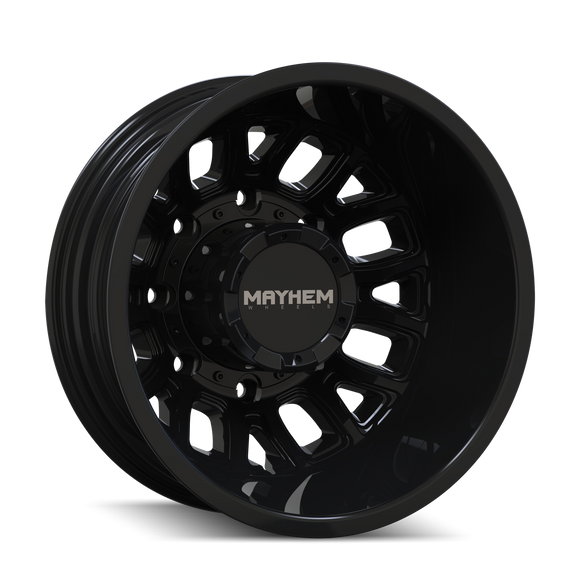 17x6.5 Mayhem Cogent Dually Gloss Black 8x165.1 ET-142 CB121.3 Wheel Rim