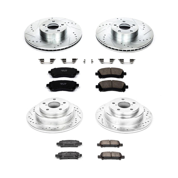 PowerStop Z23 Daily Driver Carbon-Fiber Ceramic Brake Pad and Drilled & Slotted