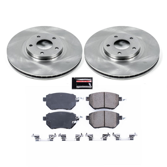 PowerStop OE Stock Replacement Low-Dust Ceramic Brake Pad and Rotor Kit