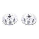 PowerStop Evolution Drilled Slotted Rotors Pair Rear For Lexus GS300