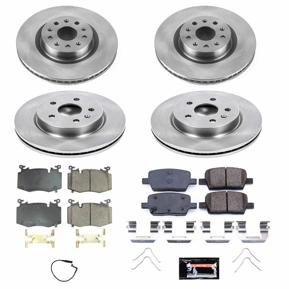 PowerStop OE Stock Replacement Low-Dust Ceramic Brake Pad and Rotor Kit