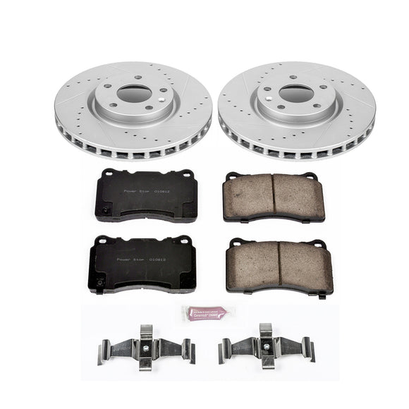 PowerStop Z23 Daily Driver Carbon-Fiber Ceramic Brake Pad and Drilled & Slotted