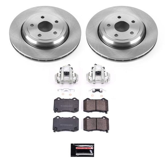 PowerStop OE Stock Replacement Low-Dust Ceramic Brake Pad, Rotor and Caliper Kit