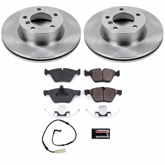 PowerStop OE Stock Replacement Low-Dust Ceramic Brake Pad and Rotor Kit