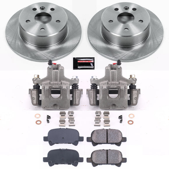 PowerStop OE Stock Replacement Low-Dust Ceramic Brake Pad, Rotor and Caliper Kit