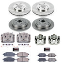 PowerStop OE Stock Replacement Low-Dust Ceramic Brake Pad, Rotor and Caliper Kit