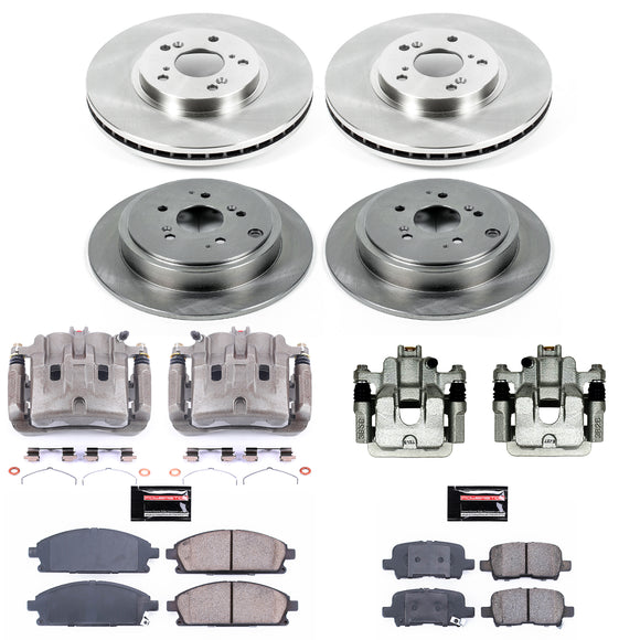 PowerStop OE Stock Replacement Low-Dust Ceramic Brake Pad, Rotor and Caliper Kit