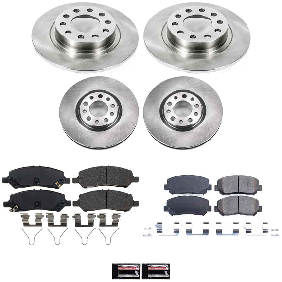 PowerStop OE Stock Replacement Low-Dust Ceramic Brake Pad and Rotor Kit