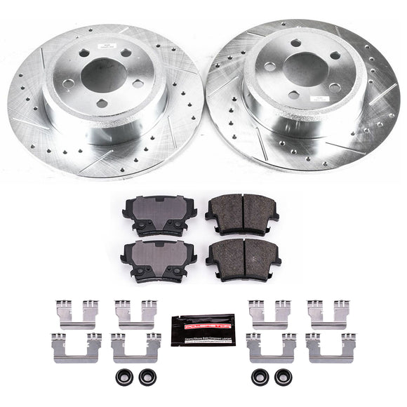 PowerStop Z23 Daily Driver Carbon-Fiber Ceramic Brake Pad and Drilled & Slotted