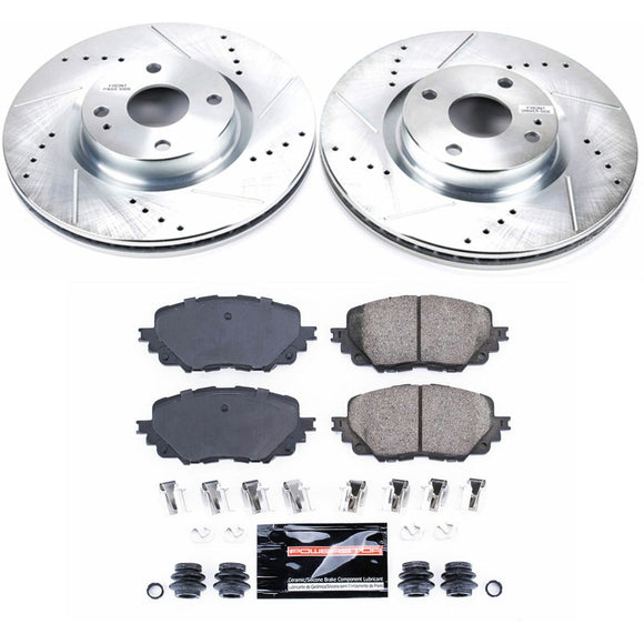 PowerStop Z23 Daily Driver Carbon-Fiber Ceramic Brake Pad and Drilled & Slotted